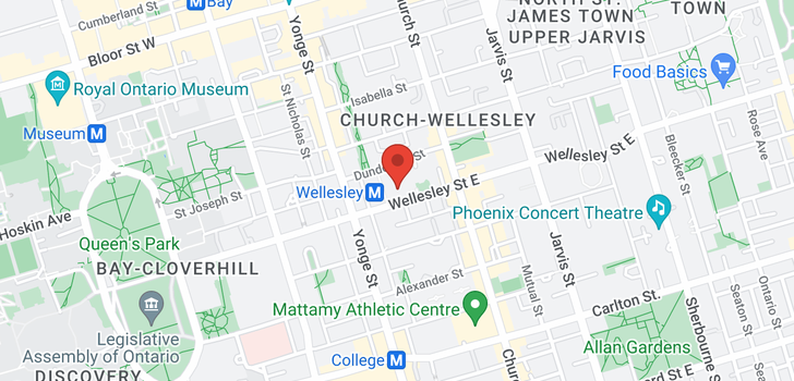 map of #609 -28 WELLESLEY ST E